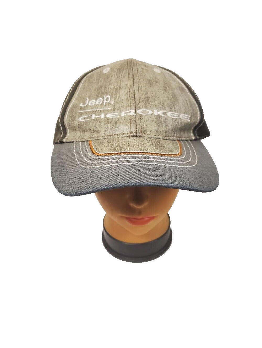 Men's Embroidered Jeep Cherokee CHOKO Fastflex Baseball Cap Gray Black